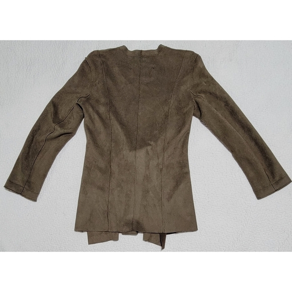 ZARA Faux Suede Front Tie Jacket - Picture 6 of 10